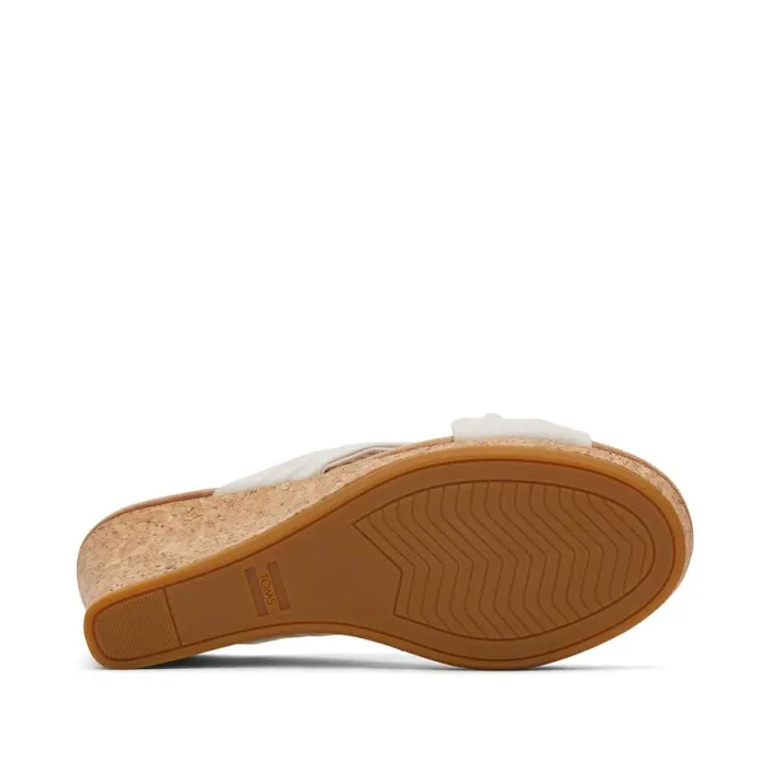 Toms Heels and Wedges Serena Cork Wedge Sandal Natural Microfiber 8211 Women Toms Heels and Wedges Serena Cork Wedge Sandal Natural Microfiber 8211 Women