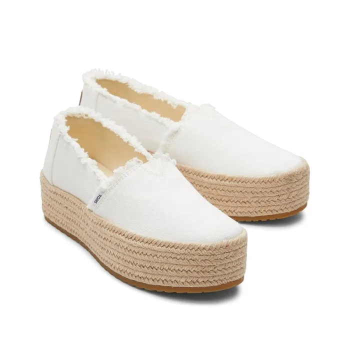 Toms Slip Ons Valencia Platform Espadrille White Canvas 8211 Women Toms Slip Ons Valencia Platform Espadrille White Canvas 8211 Women