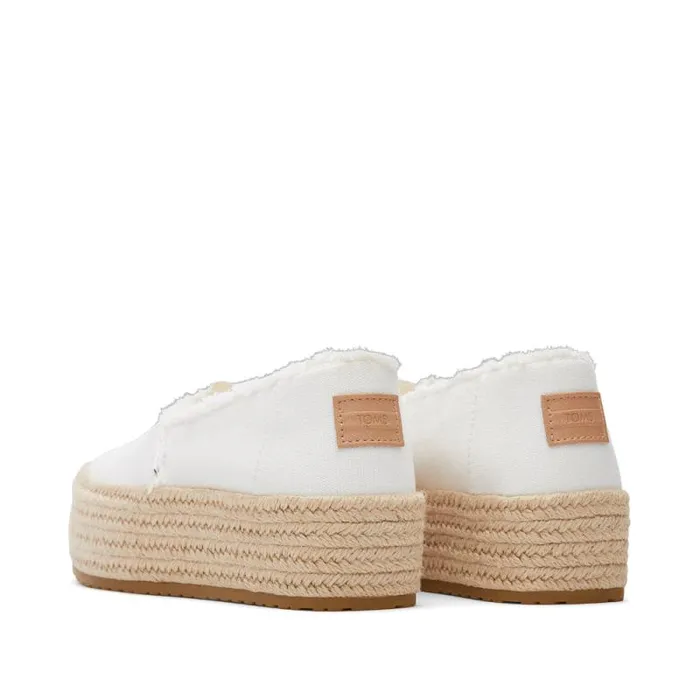 Toms Slip Ons Valencia Platform Espadrille White Canvas 8211 Women Toms Slip Ons Valencia Platform Espadrille White Canvas 8211 Women