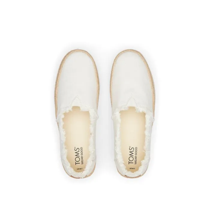 Toms Slip Ons Valencia Platform Espadrille White Canvas 8211 Women Toms Slip Ons Valencia Platform Espadrille White Canvas 8211 Women