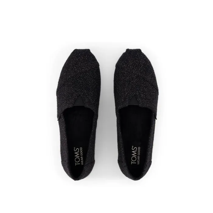 Toms TOMS Classics Alpargata Cloudbound Black Sparkle Knit 8211 Women