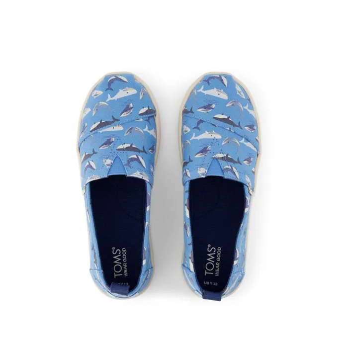Toms TOMS Classics Alpargata Kids Shoe Blue Glow In The Dark Whales 8211 KidsWomen Toms TOMS Classics Alpargata Kids Shoe Blue Glow In The Dark Whales 8211 KidsWomen