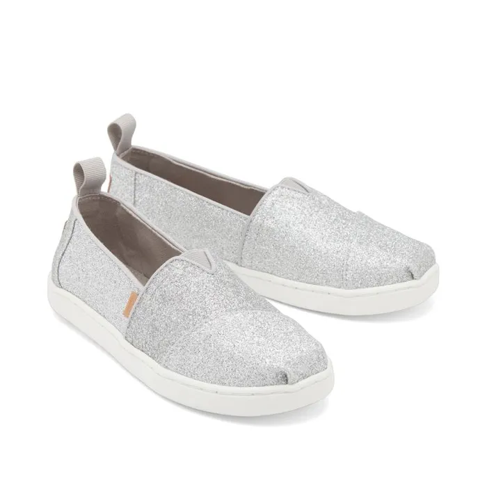 Toms TOMS Classics Alpargata Kids Shoe Silver Glimmer 8211 WomenKids