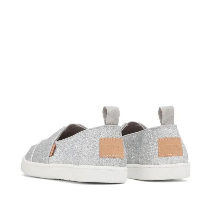 Toms TOMS Classics Alpargata Kids Shoe Silver Glimmer 8211 WomenKids