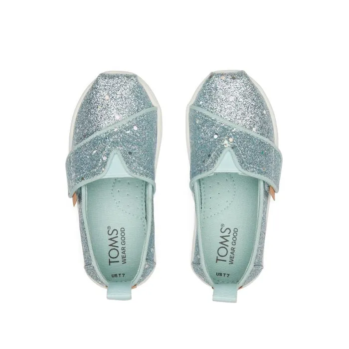 Toms TOMS Classics Alpargata Toddler Shoe Mint Cosmic Glitter 8211 KidsWomen Toms TOMS Classics Alpargata Toddler Shoe Mint Cosmic Glitter 8211 KidsWomen