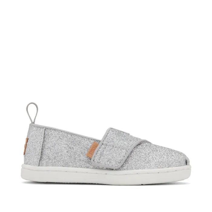 Toms TOMS Classics Alpargata Toddler Shoe Silver Glitter 8211 KidsWomen Toms TOMS Classics Alpargata Toddler Shoe Silver Glitter 8211 KidsWomen