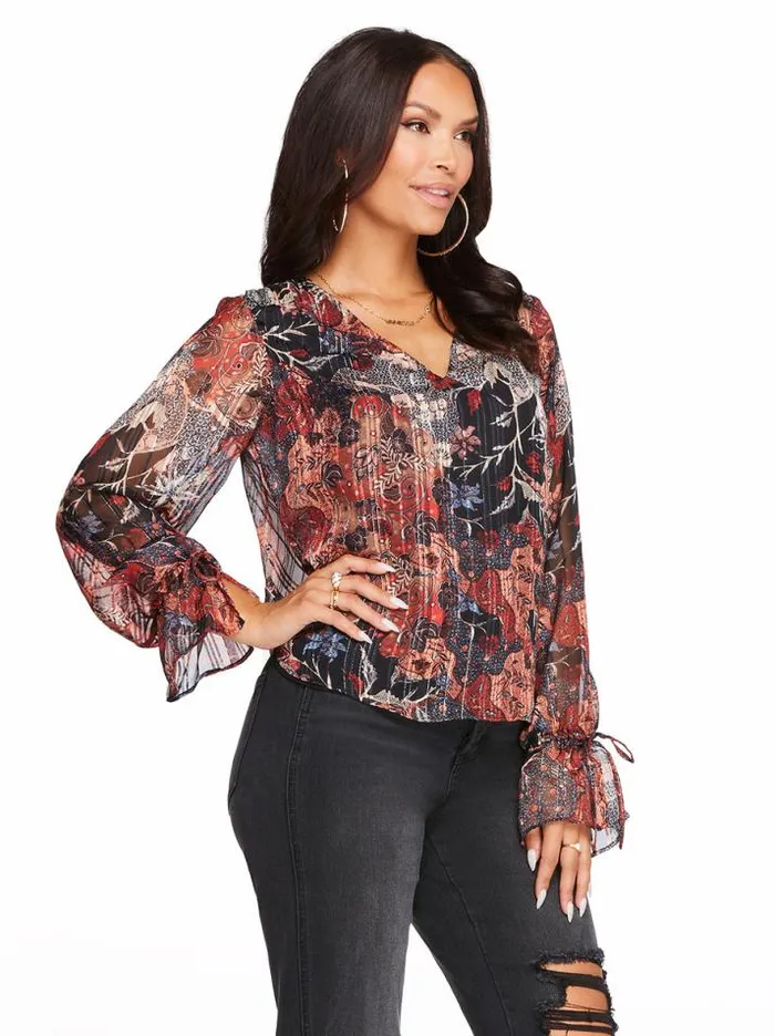 Tops Clothing Jessica Simpson Aurora Top In Autumn Memories