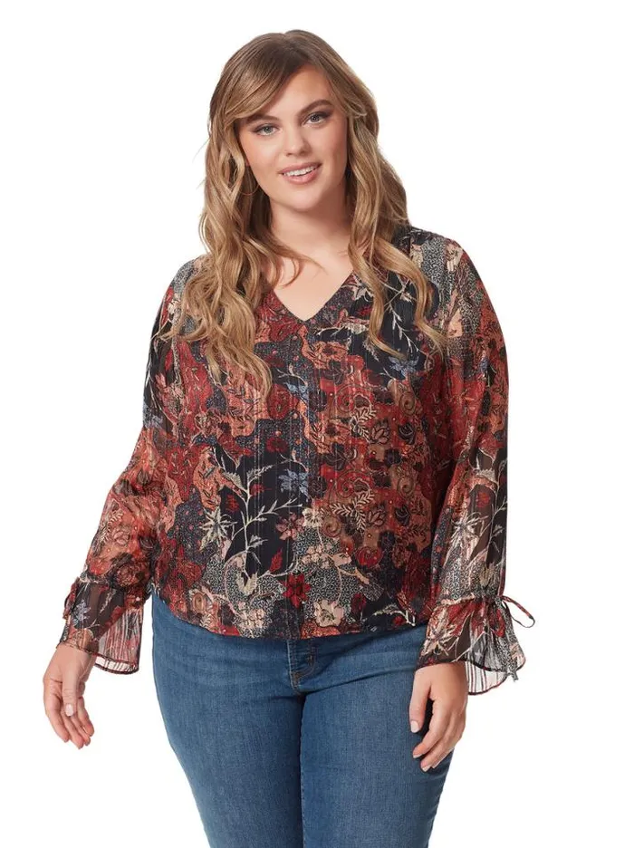 Tops Clothing Jessica Simpson Aurora Top In Autumn Memories
