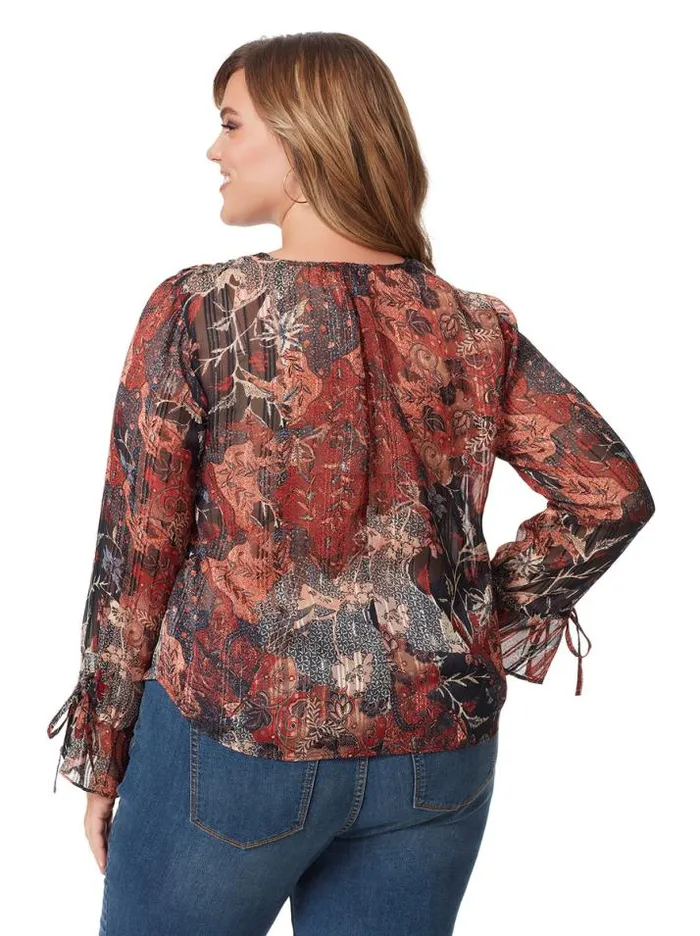 Tops Clothing Jessica Simpson Aurora Top In Autumn Memories