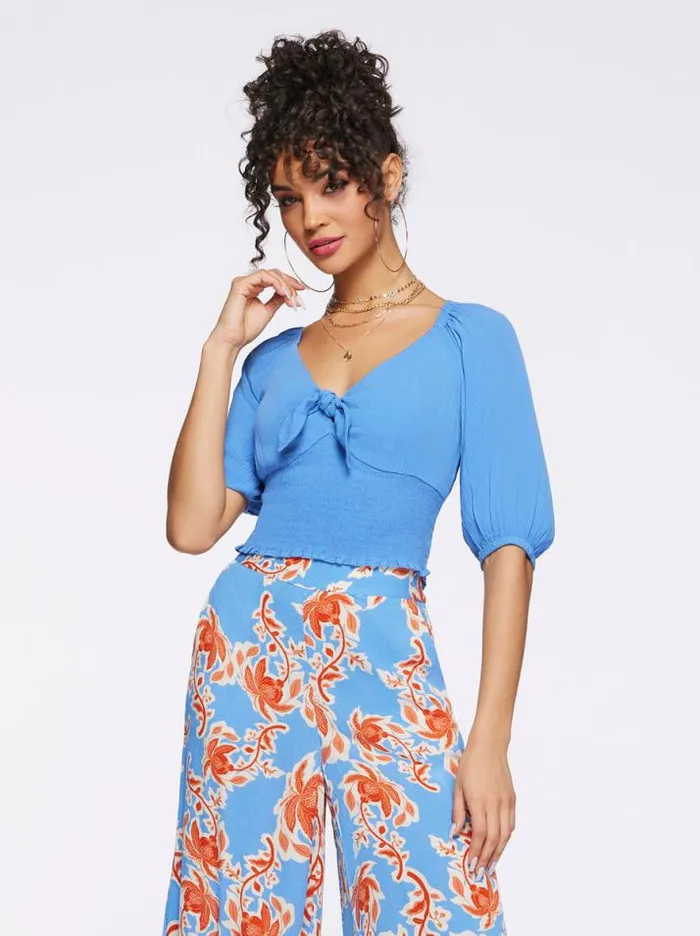 Tops Clothing Jessica Simpson Carey Top In Blue Yonder