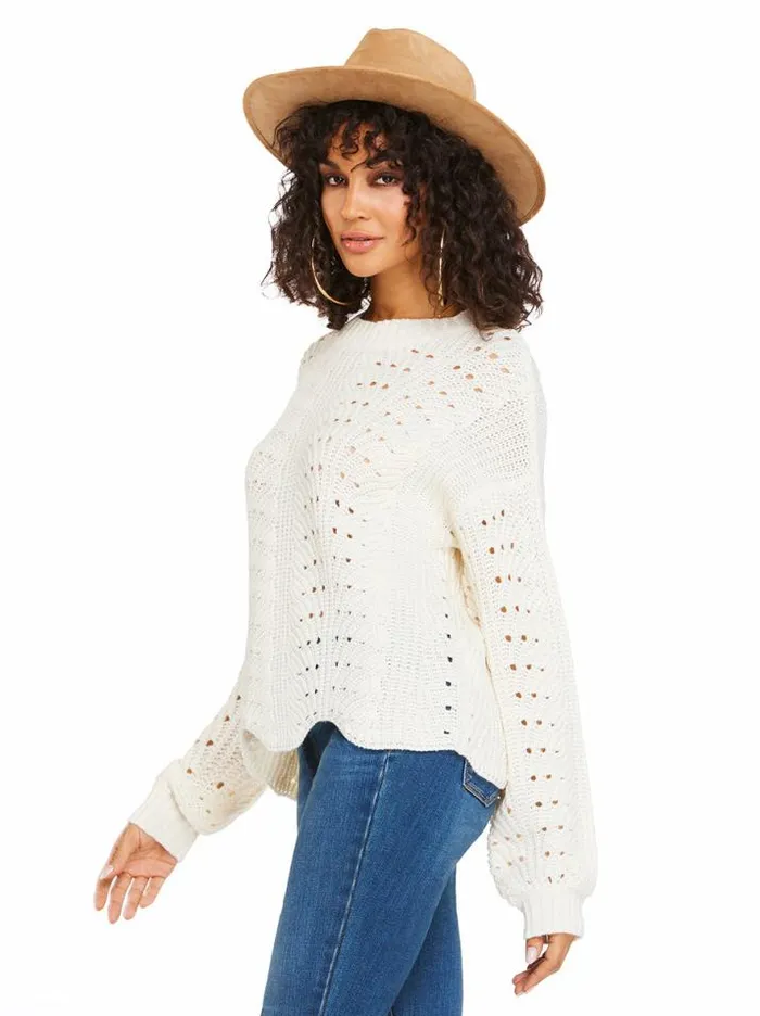 Tops Clothing Jessica Simpson Fayette Sweater In Gardenia