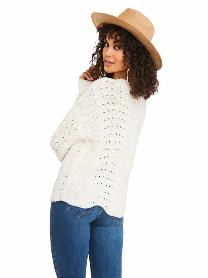 Tops Clothing Jessica Simpson Fayette Sweater In Gardenia