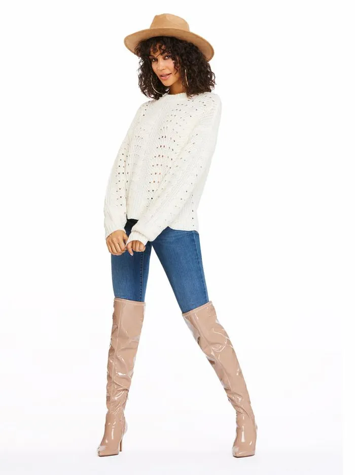 Tops Clothing Jessica Simpson Fayette Sweater In Gardenia