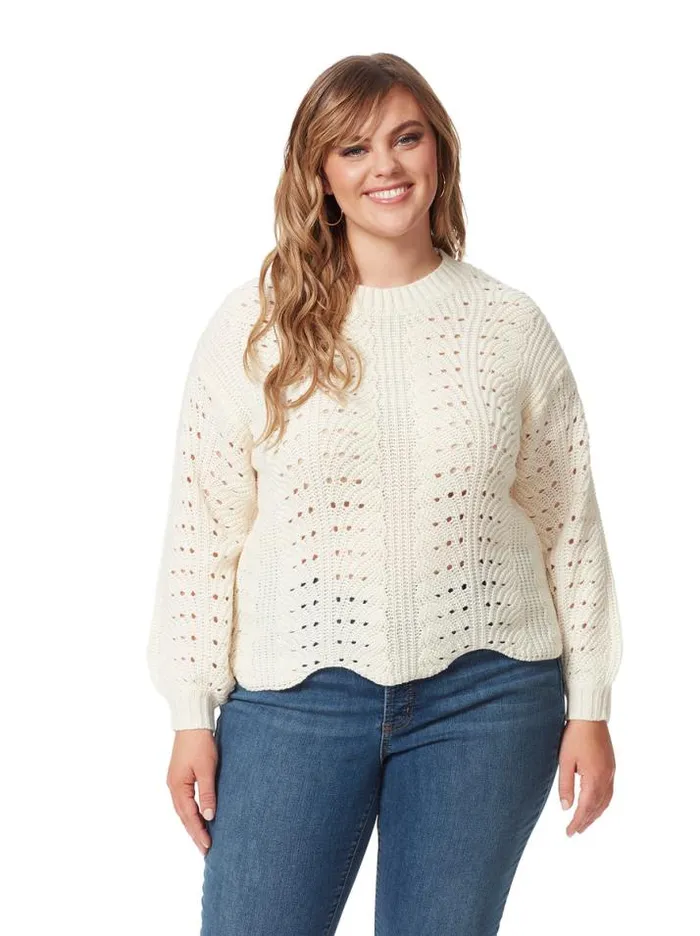 Tops Clothing Jessica Simpson Fayette Sweater In Gardenia