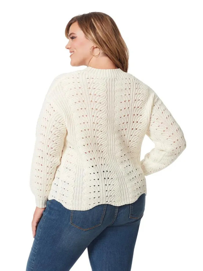 Tops Clothing Jessica Simpson Fayette Sweater In Gardenia