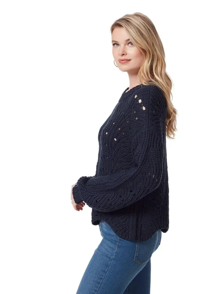 Tops Clothing Jessica Simpson Fayette Sweater In Navy Blazer