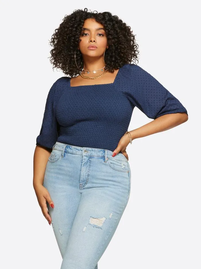 Tops Clothing Jessica Simpson Katiya Top In Dress Blues