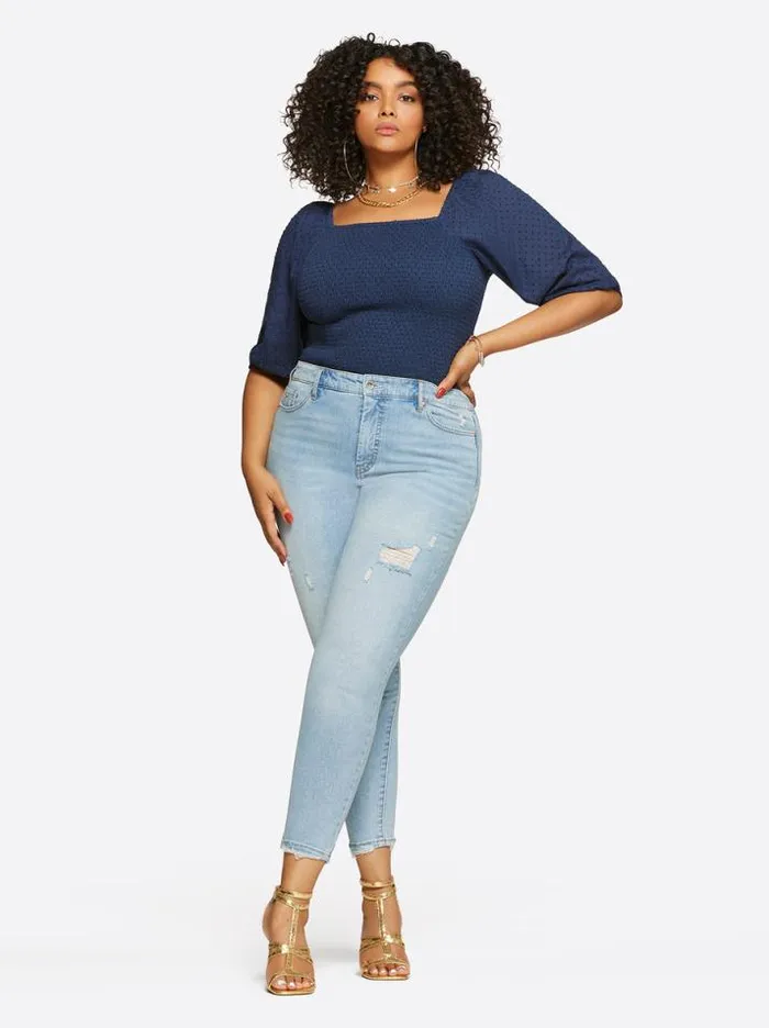Tops Clothing Jessica Simpson Katiya Top In Dress Blues