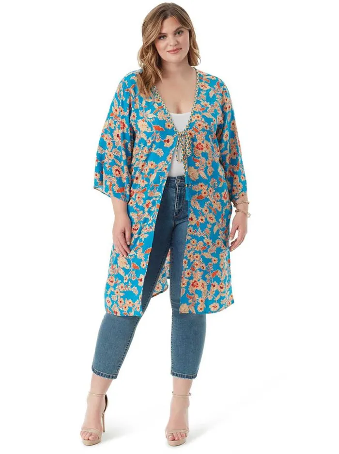 Tops Clothing Jessica Simpson Rami Kimono In Southern Beatuies