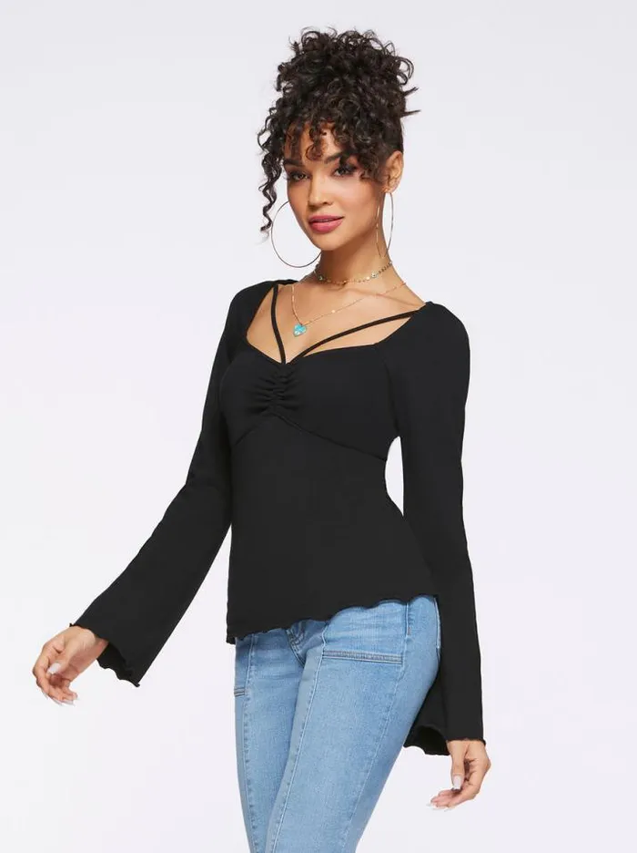 Tops Clothing Jessica Simpson Rori Top In Black