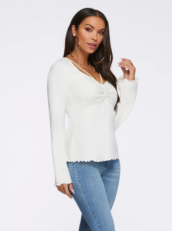 Tops Clothing Jessica Simpson Rori Top In Gardenia