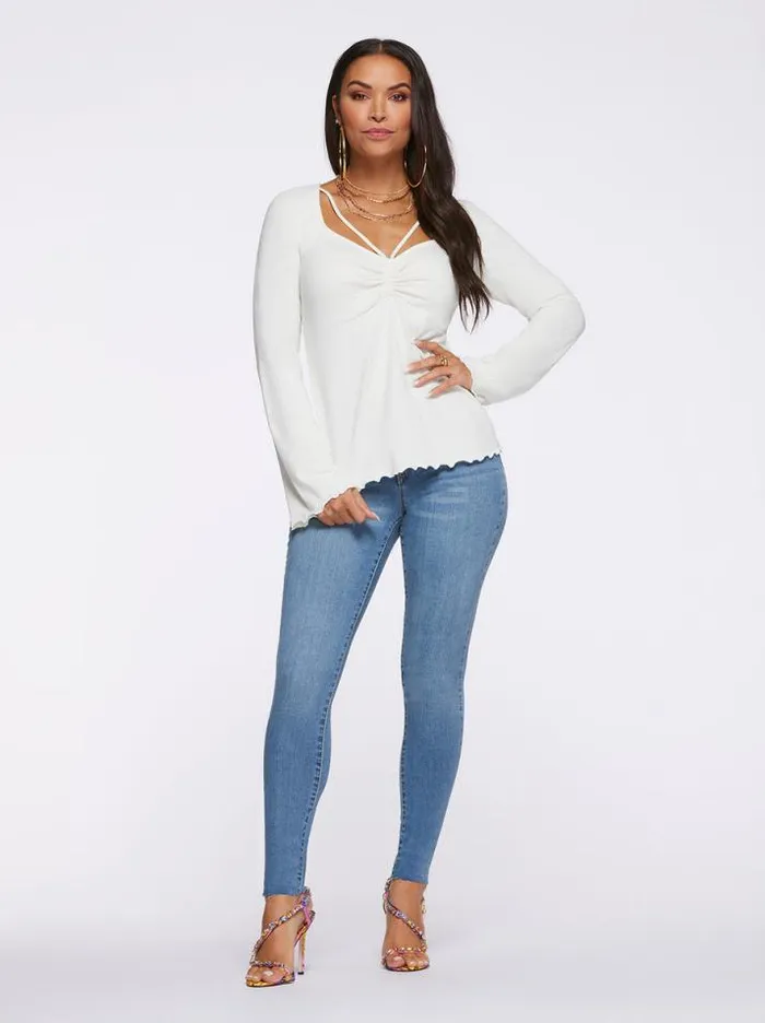 Tops Clothing Jessica Simpson Rori Top In Gardenia