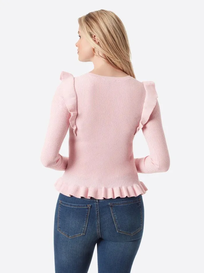 Tops Clothing Jessica Simpson Skye Sweater In Bridal Rose