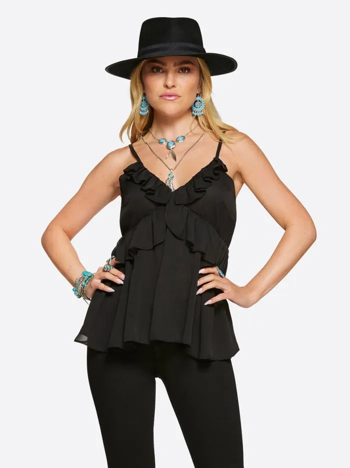 Tops Clothing Jessica Simpson Zoey Cami In Black