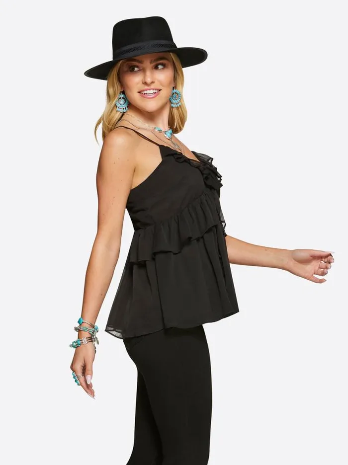 Tops Clothing Jessica Simpson Zoey Cami In Black