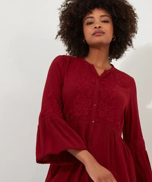 Tops Tunics and Blouses Joebrowns Apparel Truly Remarkable Embroidered Blouse Berry Tops Tunics and Blouses Joebrowns Apparel Truly Remarkable Embroidered Blouse Berry