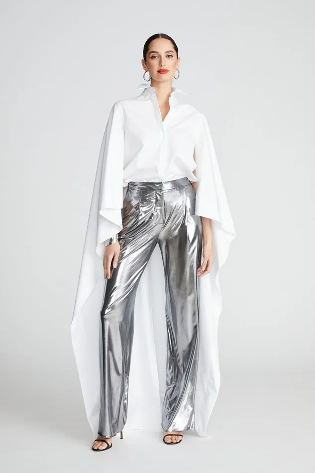 Tops Women Halston Cole Shirt In Poplin White