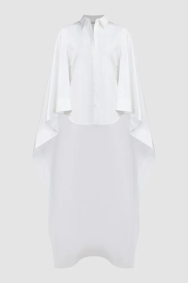 Tops Women Halston Cole Shirt In Poplin White