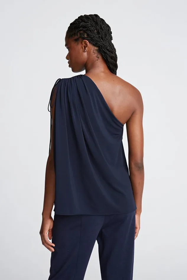 Tops Women Halston Nathalie Top In Stretch Jersey Midnight