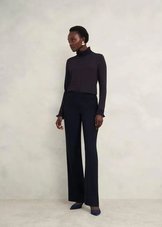 Tops Women HOBBS Sera Frill Top Hobbs Navy