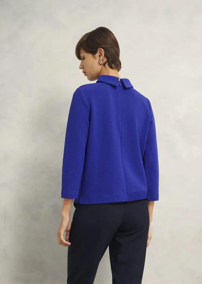 Tops Women HOBBS Tali Textured Top Eclipse Blue