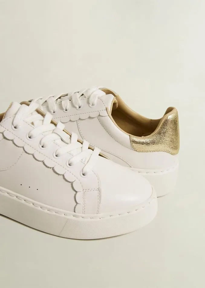 Trainers Women HOBBS Dannie Leather Trainers White
