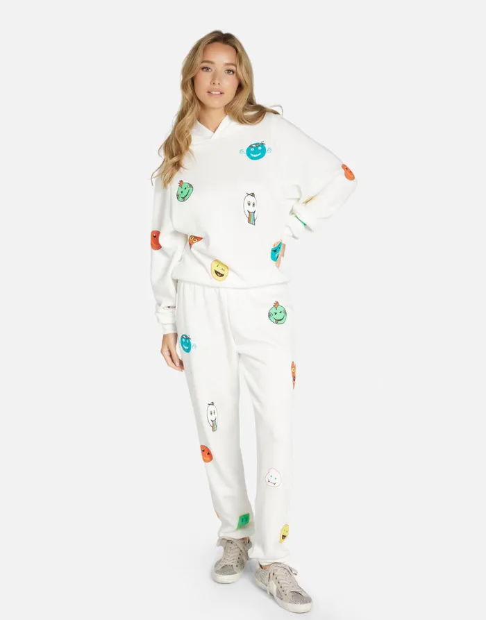 Trina Comic Emojis Milk Women039s Lauren Moshi Hoodies