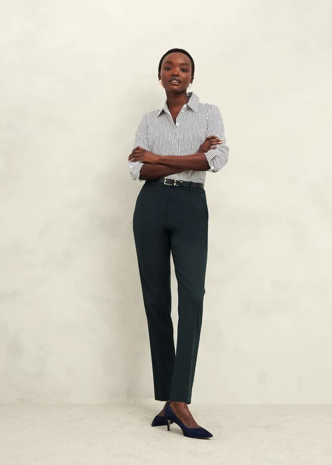 Trousers Women HOBBS Linda Tapered Trousers Deep Pine Green