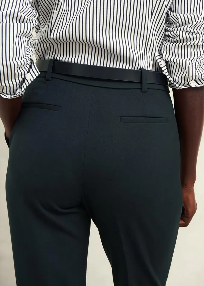 Trousers Women HOBBS Linda Tapered Trousers Deep Pine Green