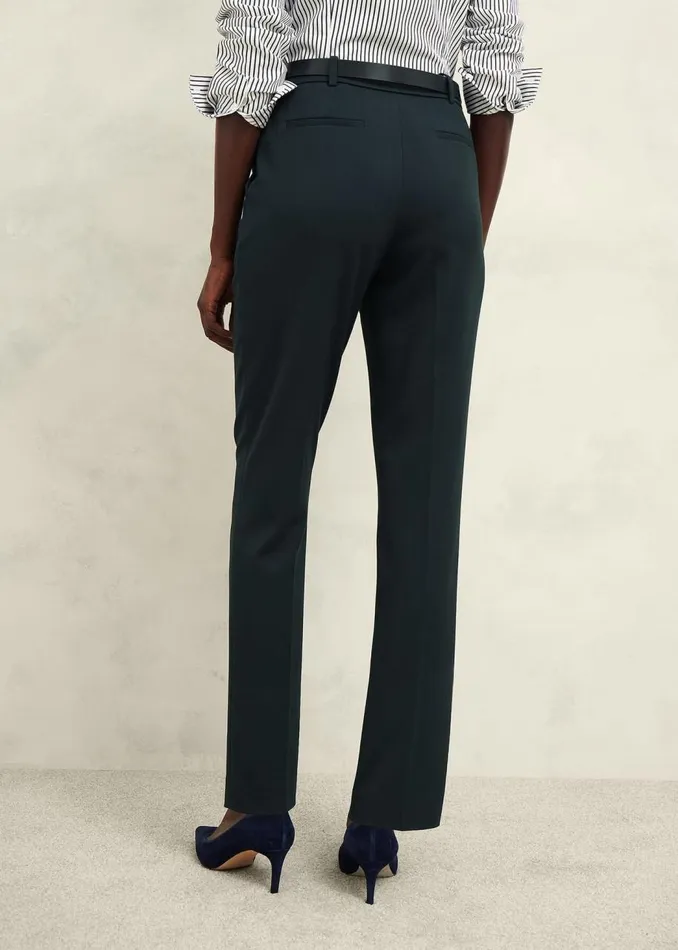 Trousers Women HOBBS Linda Tapered Trousers Deep Pine Green