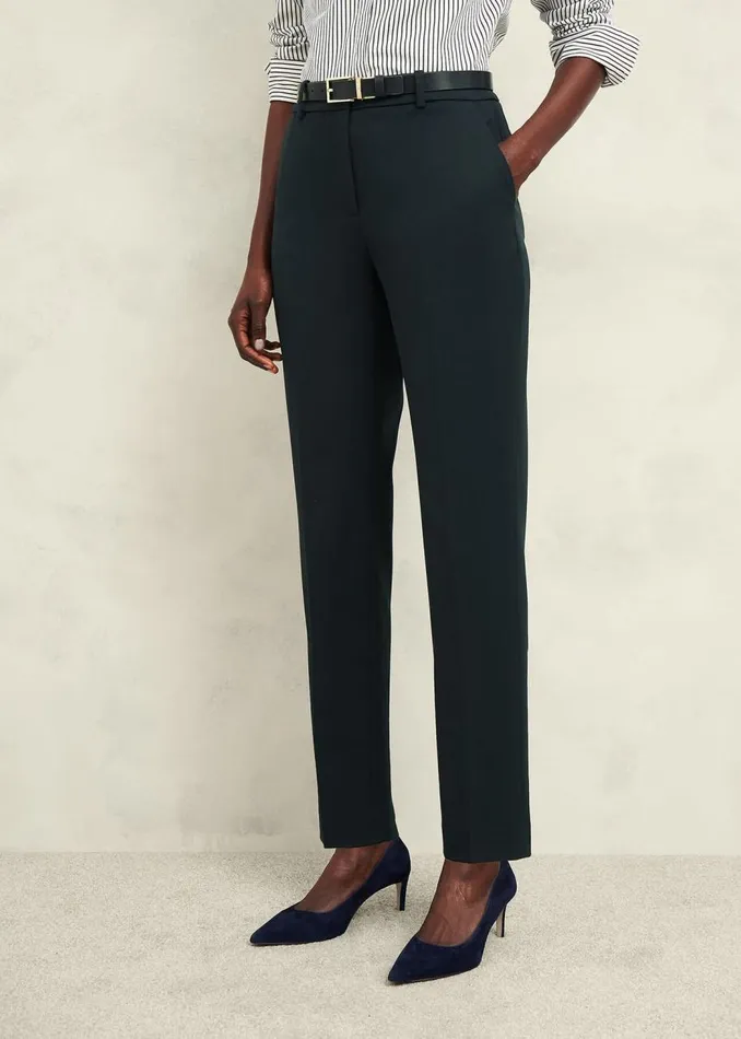 Trousers Women HOBBS Linda Tapered Trousers Deep Pine Green