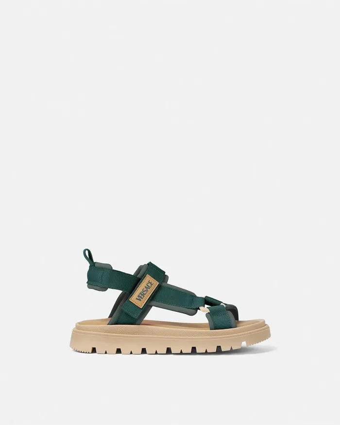 Versace Bags and Accessories Kids Logo Sandals Green