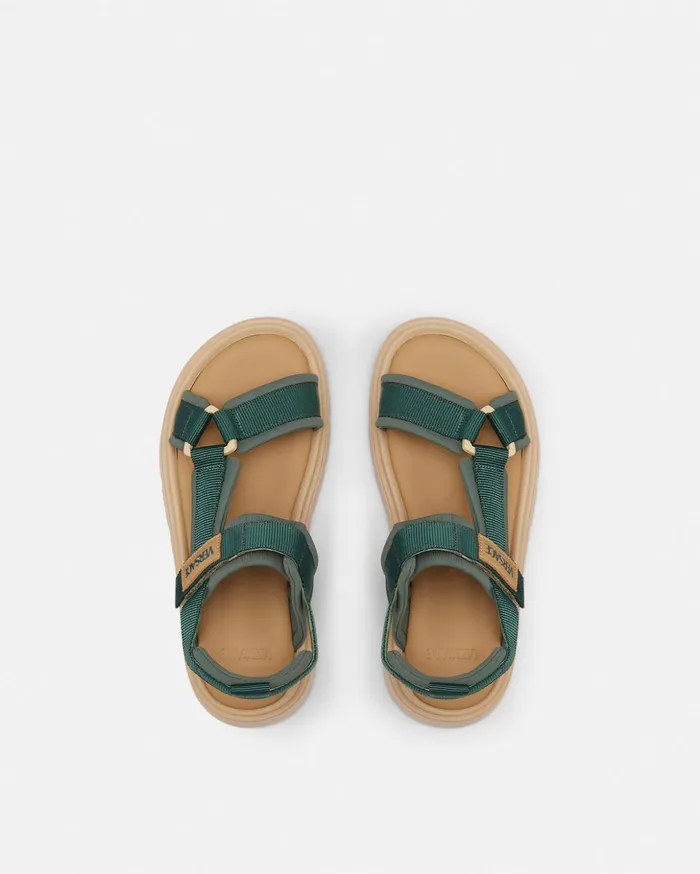 Versace Bags and Accessories Kids Logo Sandals Green