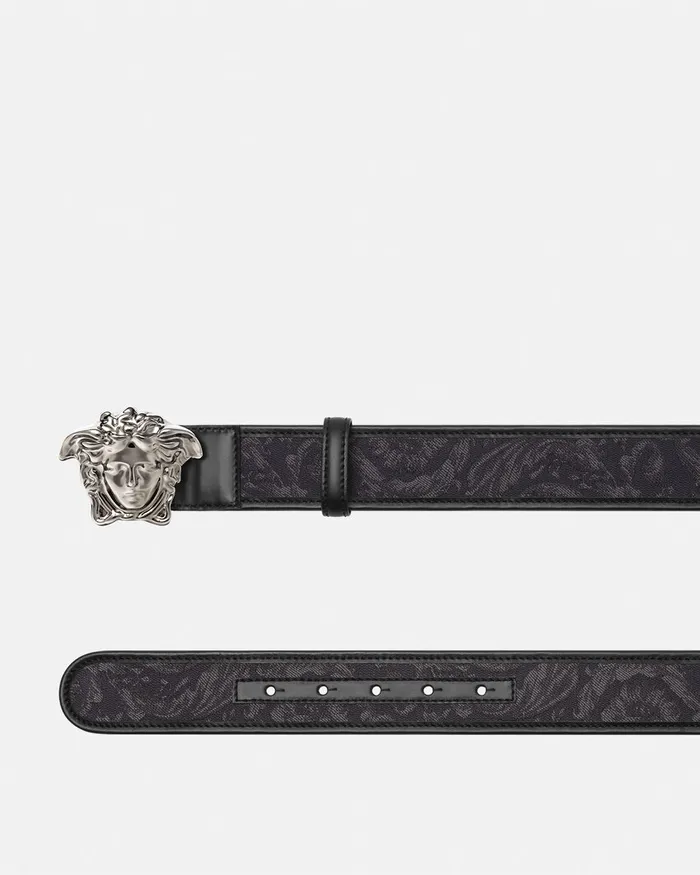 Versace Belts Men Barocco La Medusa Belt 4 Cm Blackprint