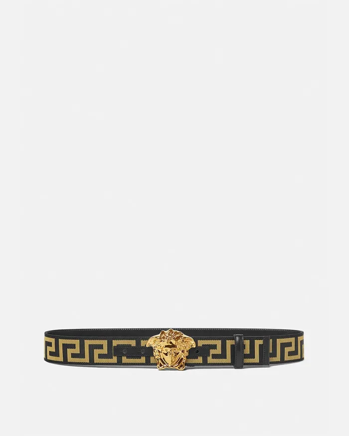 Versace Belts Men Greca La Medusa Belt 4 Cm Blackgold