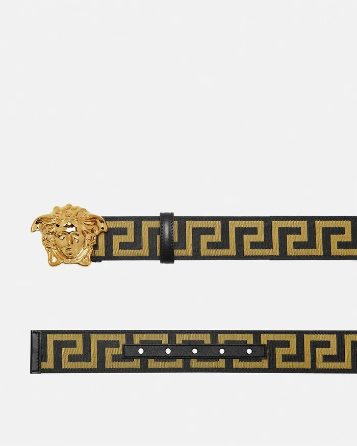 Versace Belts Men Greca La Medusa Belt 4 Cm Blackgold
