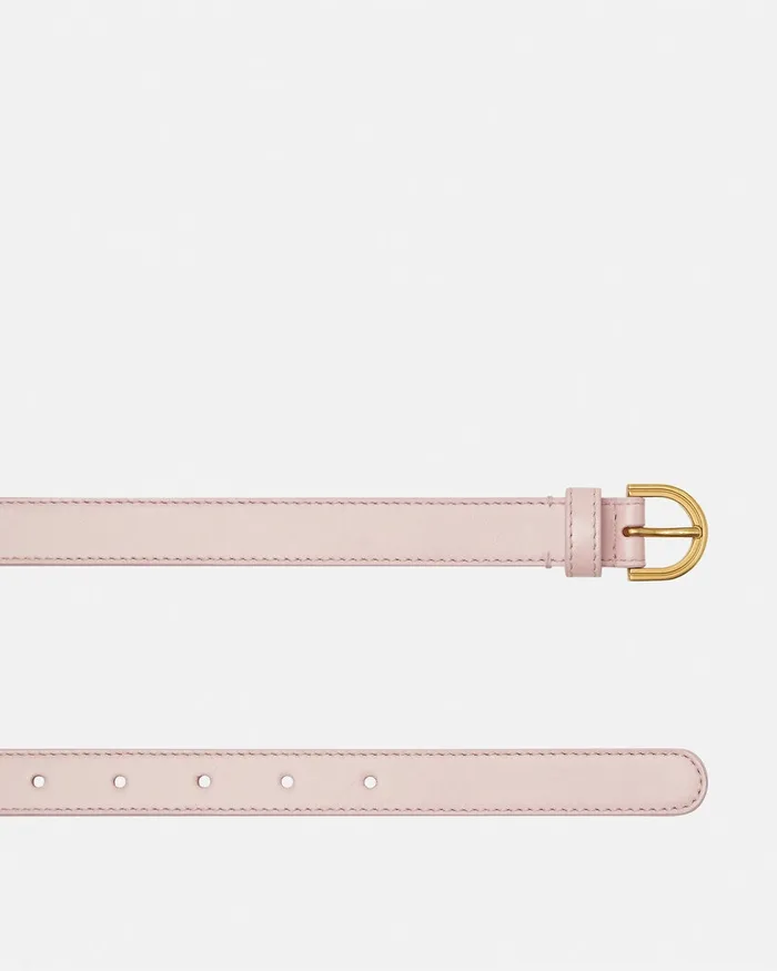 Versace Belts Women Gianni Ribbon Leather Belt 08034 2 Cm Light Pink