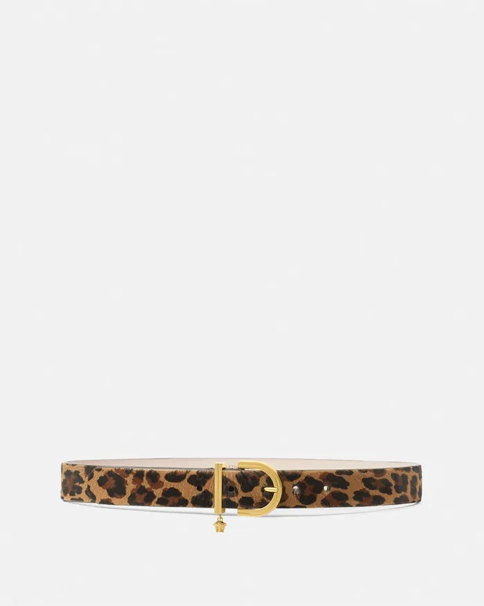 Versace Belts Women Leopard Medusa 03995 Belt 12034 Animalier