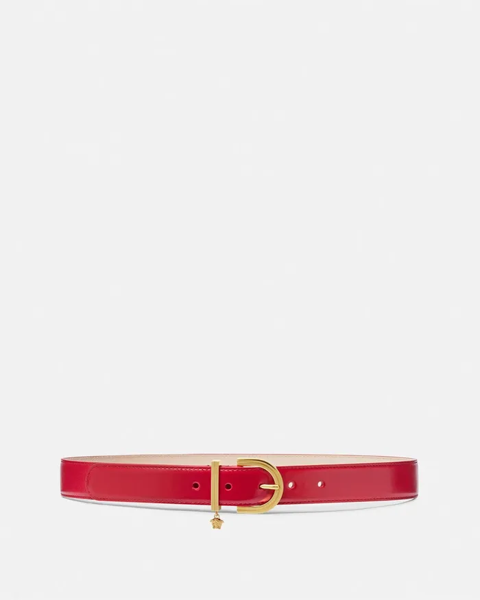 Versace Belts Women Medusa 03995 Leather Belt 3 Cm Red