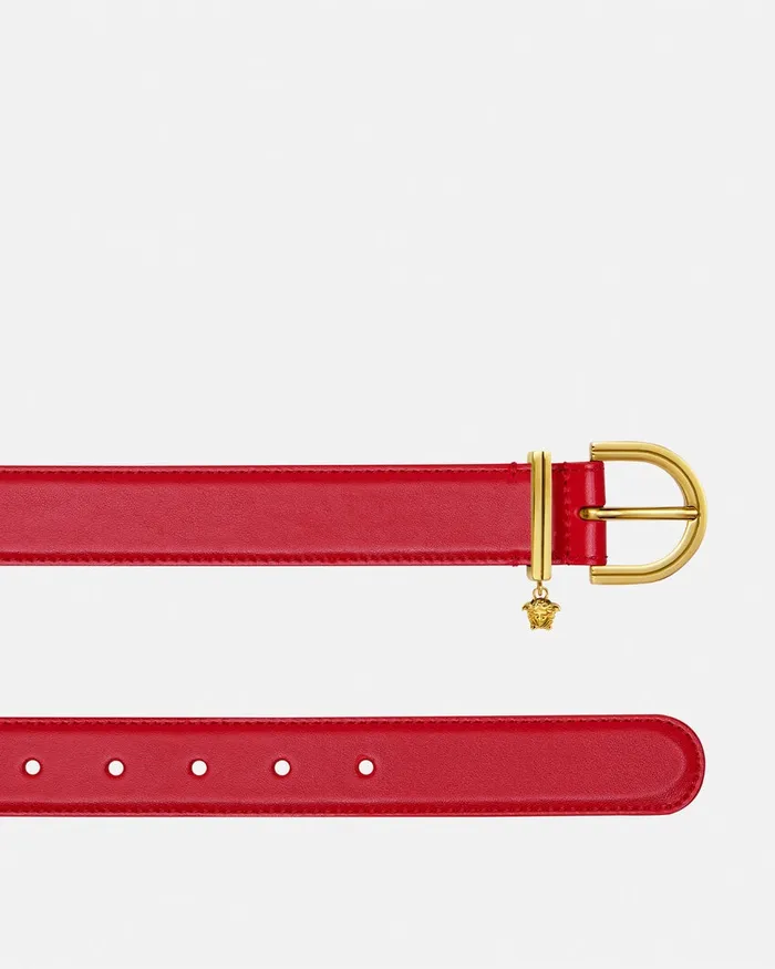 Versace Belts Women Medusa 03995 Leather Belt 3 Cm Red